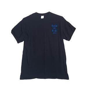 Back The Blue Graphic T-Shirt Black Unisex Size Medium